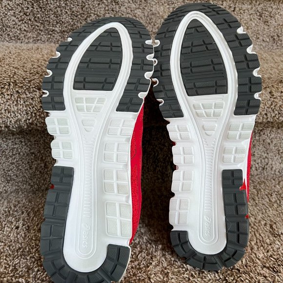 Asics Men's Red Synthetic Fiber/Leather Upper Sneakers. - Picture 11 of 13